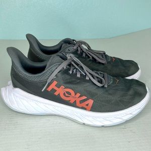 Hoka One One M Carbon X 2 Athletic Shoes Gray Red